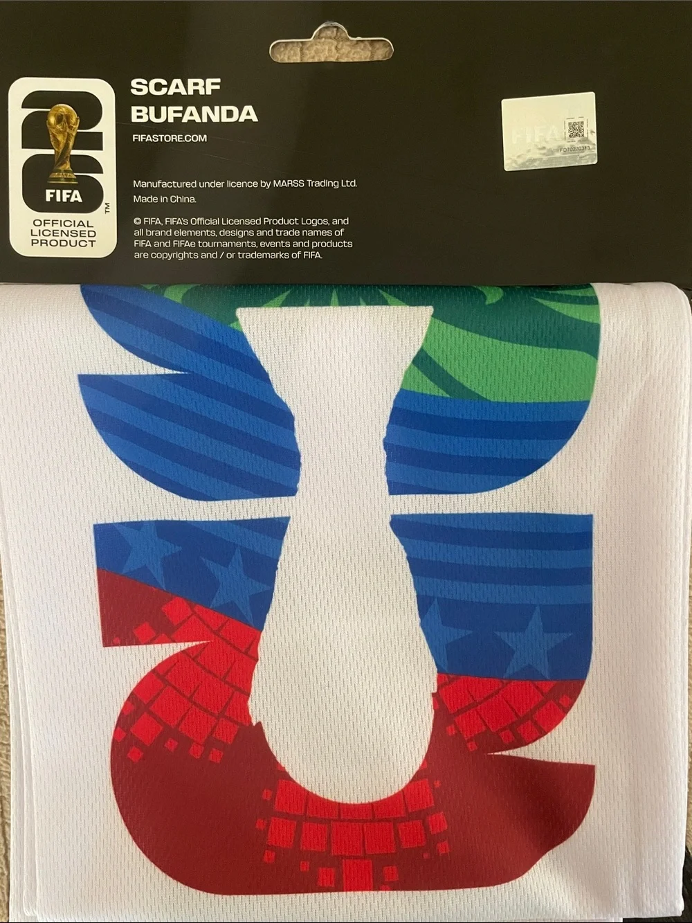 FIFA CAN MEX USA World Cup 2026 Scarf NWT!
